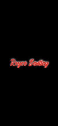 the word royce boley on a black background